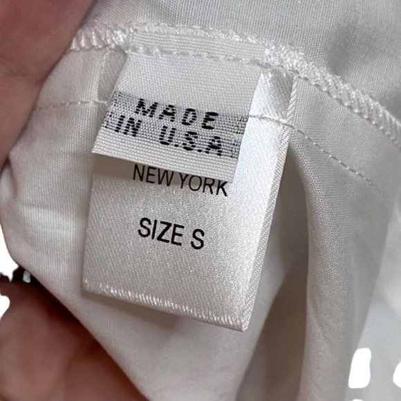 Petersyn Monroe Blouse Plaid Tartan Panel Tie Back Blouse White Yellow S - Picture 15 of 16